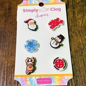 NWT Simply Southern Clog Shoe Charms Christmas Themed 6 Pack‎